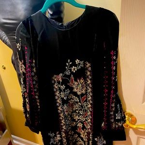 Black bohemian style authentic Gucci dress.